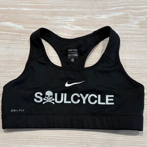 Nike dr-fit Black SoulCycle skull Sports Bra sz m medium